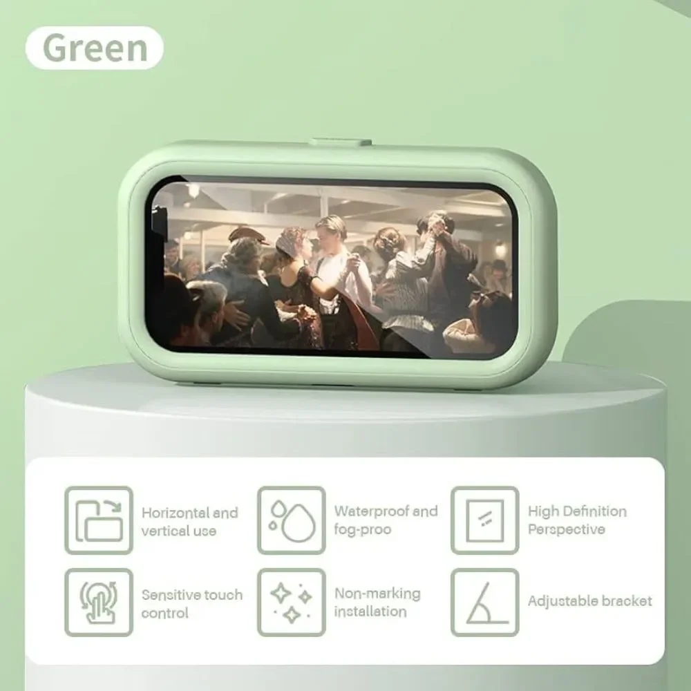Brand New Green Waterproof Bathroom Phone Wall Mount Holder
